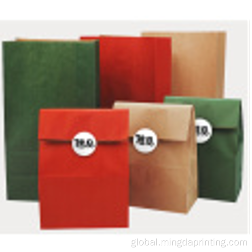 Kraft Paper Gift Bags square bottom oil proof kraft paper bag Supplier